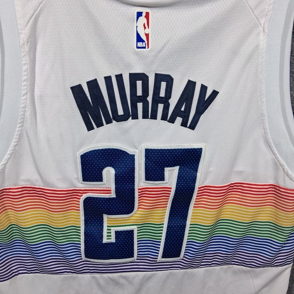 Nike Jamal Murray #27 Basketball Jersey  White Fan Jersey Size 44 S Swingman - Picture 11 of 11